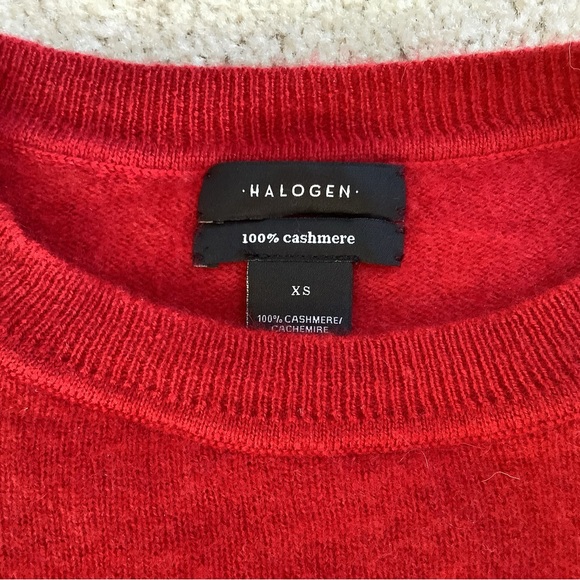Halogen Cashmere sweater. Red. XS - Picture 3 of 7